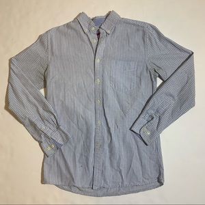 Merona Tailored Fit Shirt Men's Blue Button Down Long Sleeve Casual Shirt